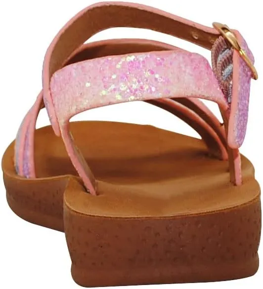 TRENDSUP Kids Sparkling Flat Sandals