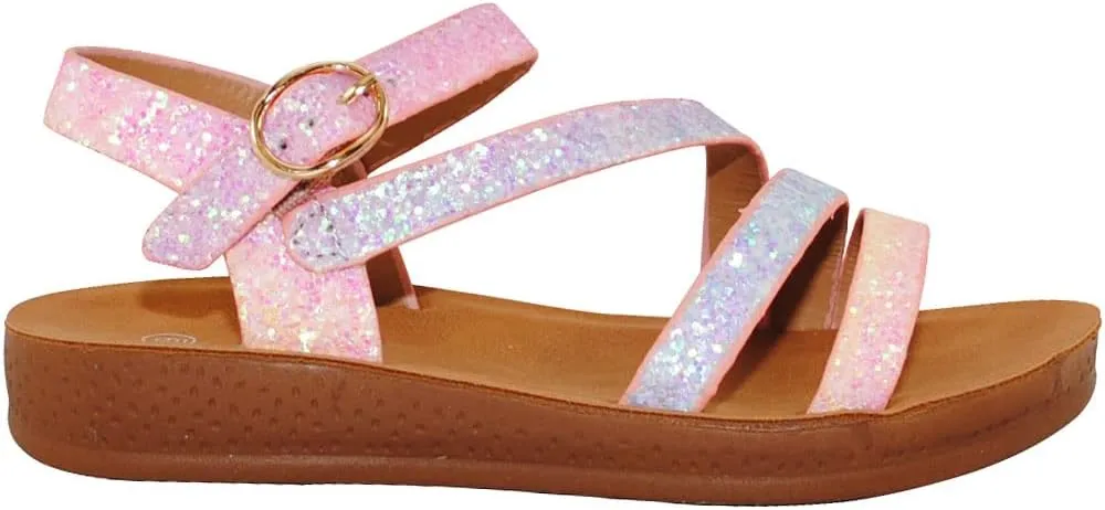 TRENDSUP Kids Sparkling Flat Sandals