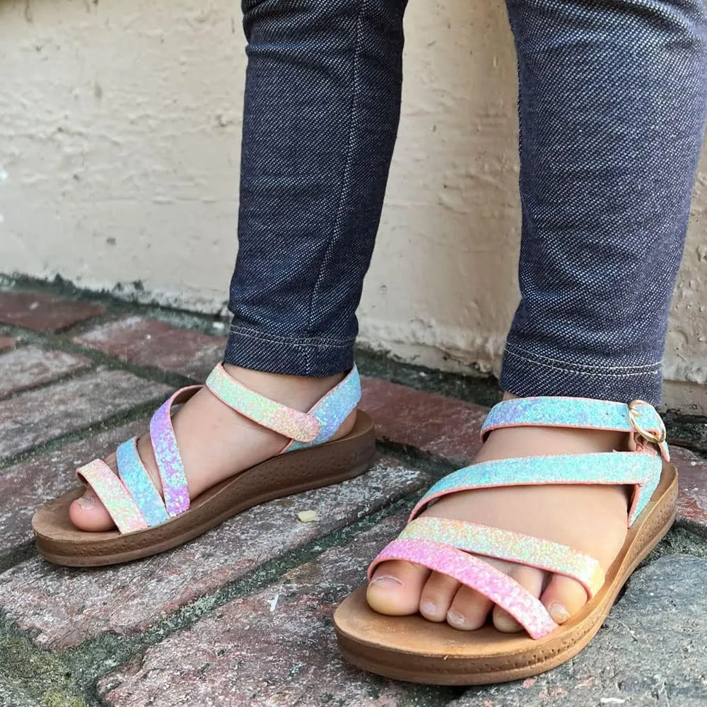 TRENDSUP Kids Sparkling Flat Sandals