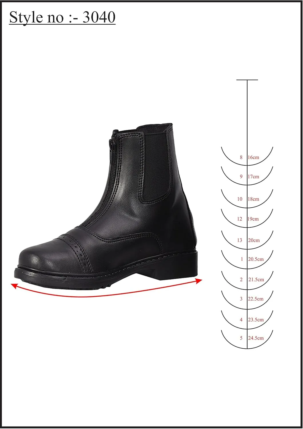 TuffRider Children’s Starter Front Zip Paddock Boots | Durable, Easy to Clean Water-Resistant Horse Riding Boots for Kids
