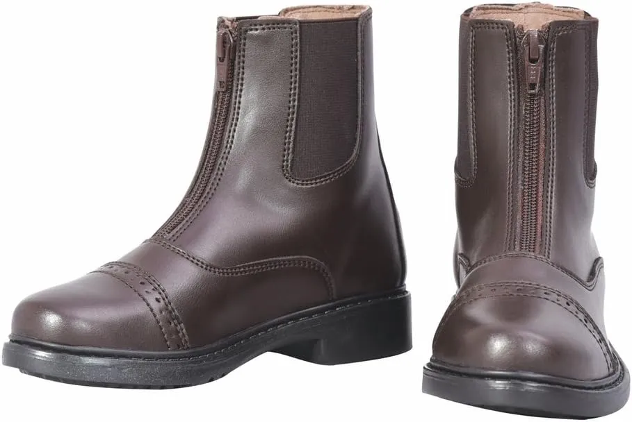 TuffRider Children’s Starter Front Zip Paddock Boots | Durable, Easy to Clean Water-Resistant Horse Riding Boots for Kids