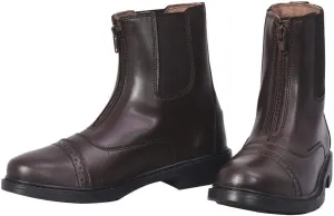 TuffRider Ladies Starter Front Zip Paddock Boots with FREE Assorted Striped Socks | Women's Horse Riding Equestrian Boots