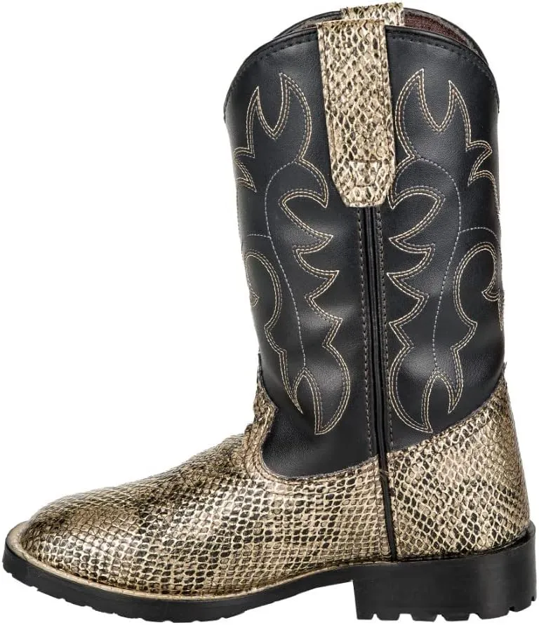 TuffRider Youth Black Snake in My Boot Western Leather Boots