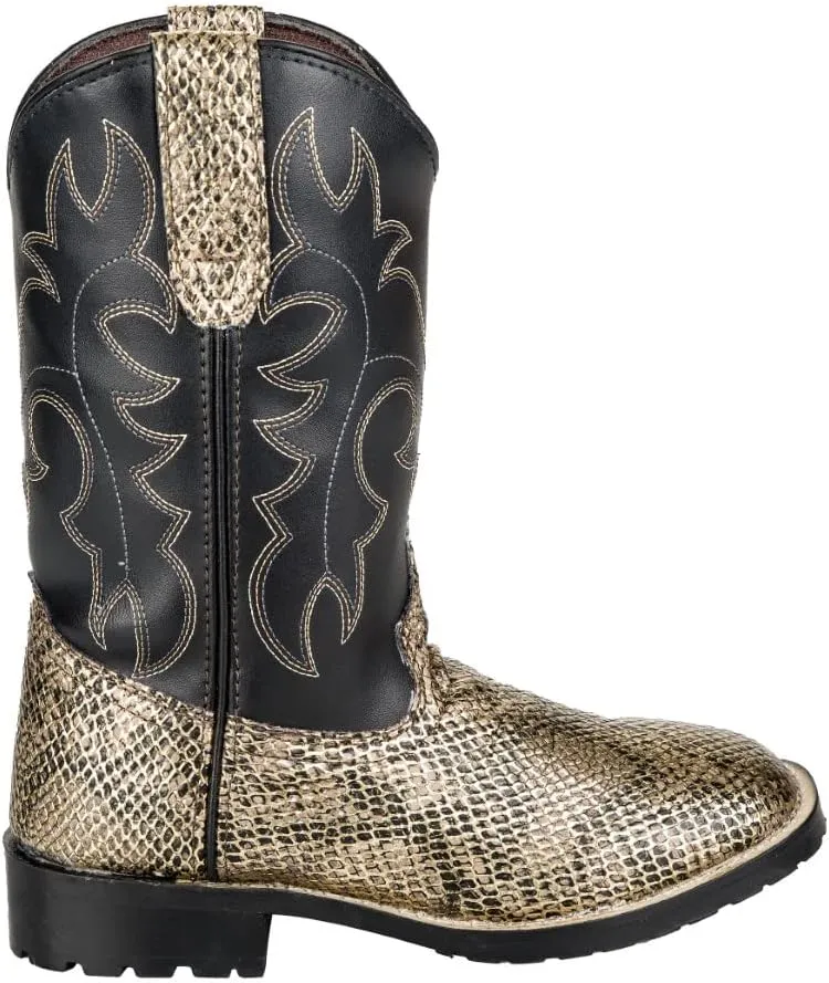 TuffRider Youth Black Snake in My Boot Western Leather Boots