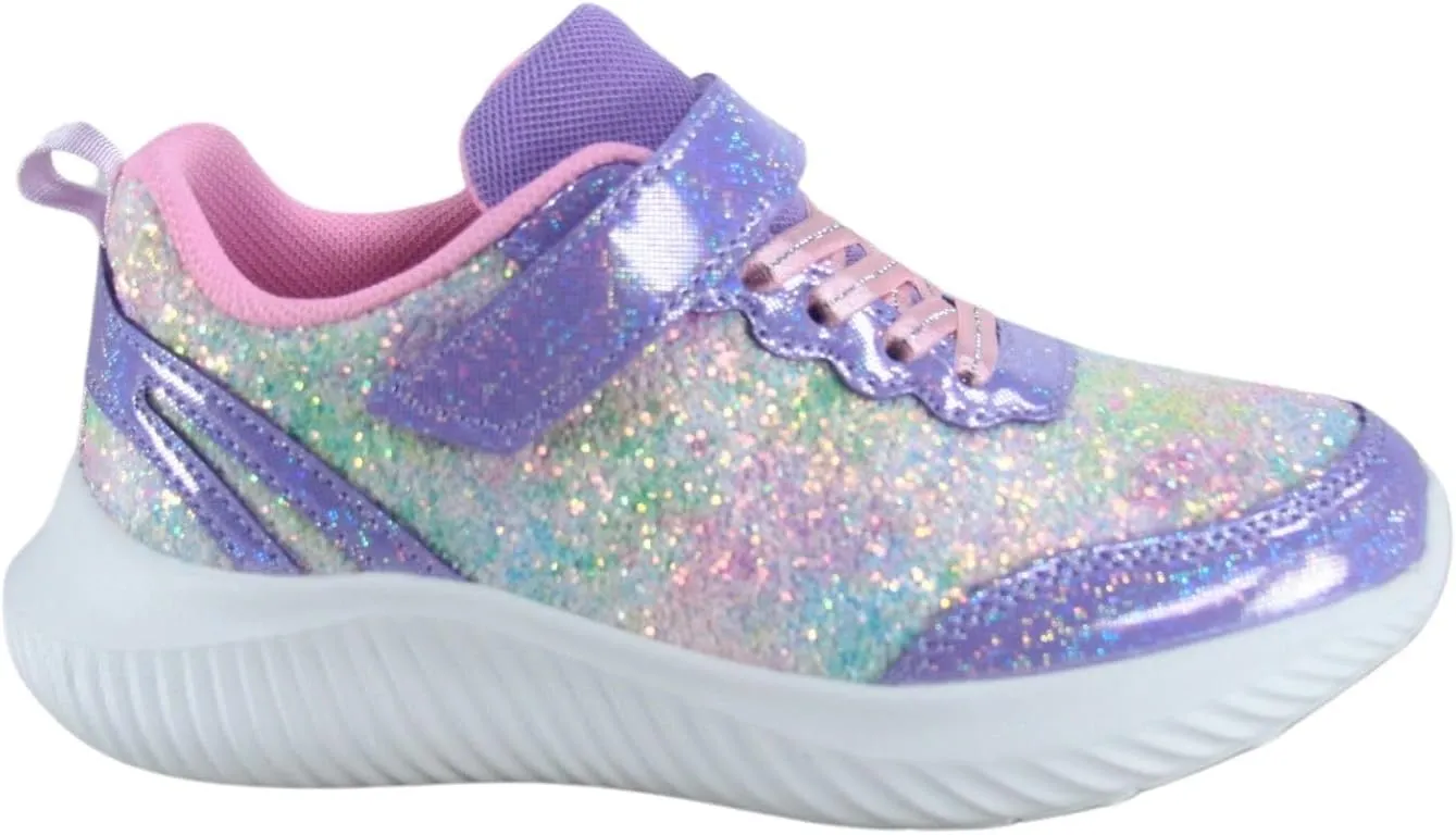 TZ Youth Kid's Girl's Glitter Fashion Sneakers Sparking Shiny Casual Athletic Walking Shoes