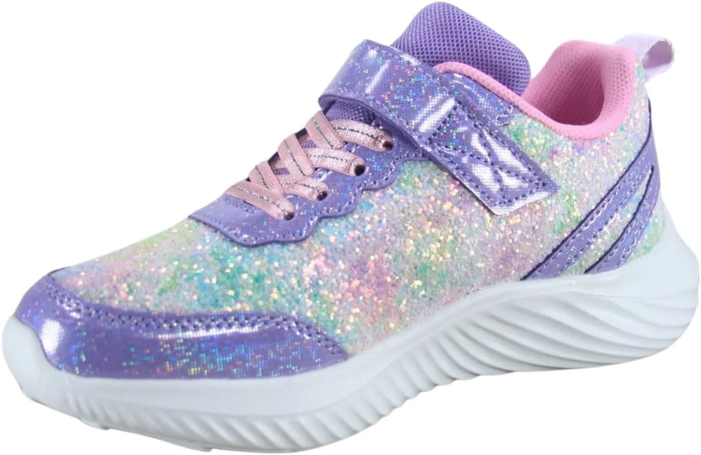 TZ Youth Kid's Girl's Glitter Fashion Sneakers Sparking Shiny Casual Athletic Walking Shoes