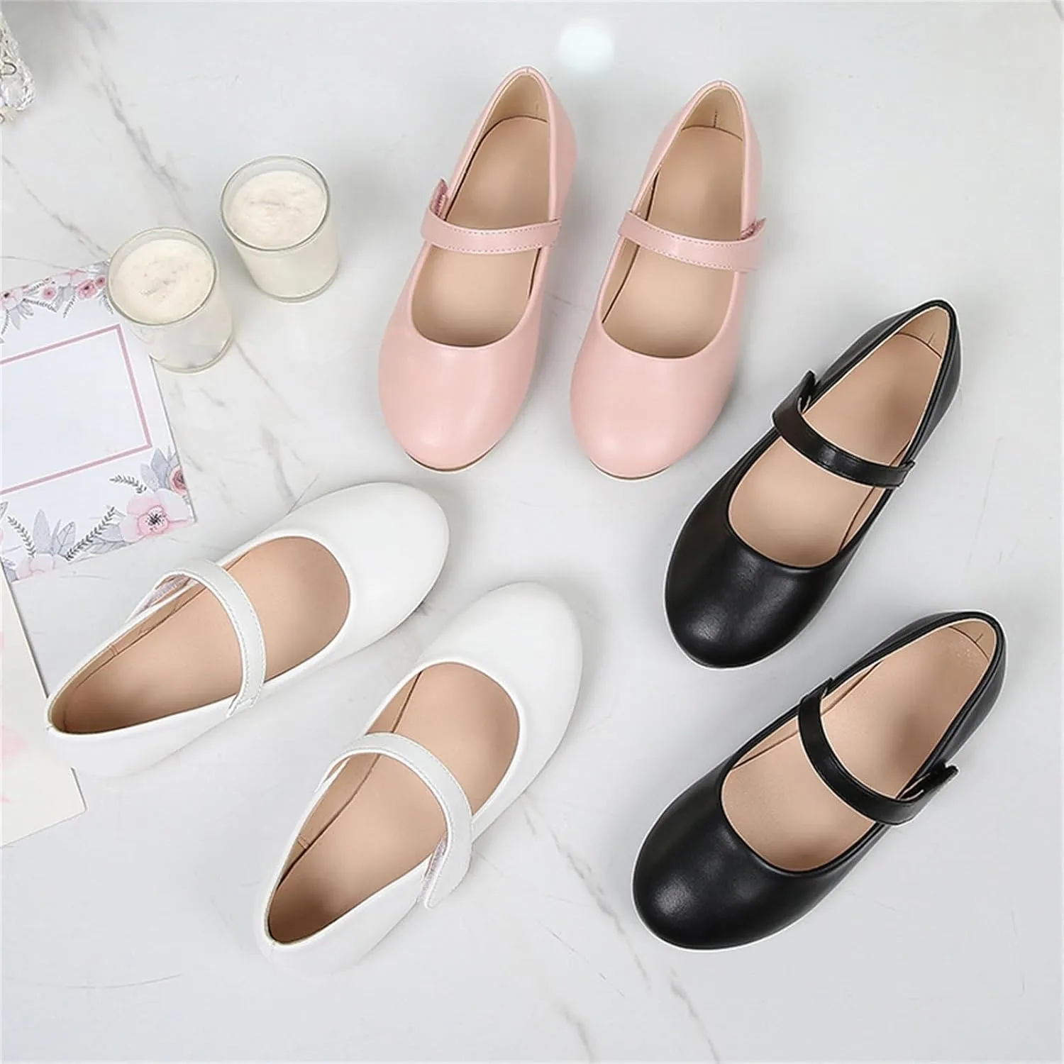 Unisex-Child Dressy Ballet Shoes Toddler Girl Leather Dress Shoes Closed Toe Mary Jane Flat Water Shoes for Toddlers