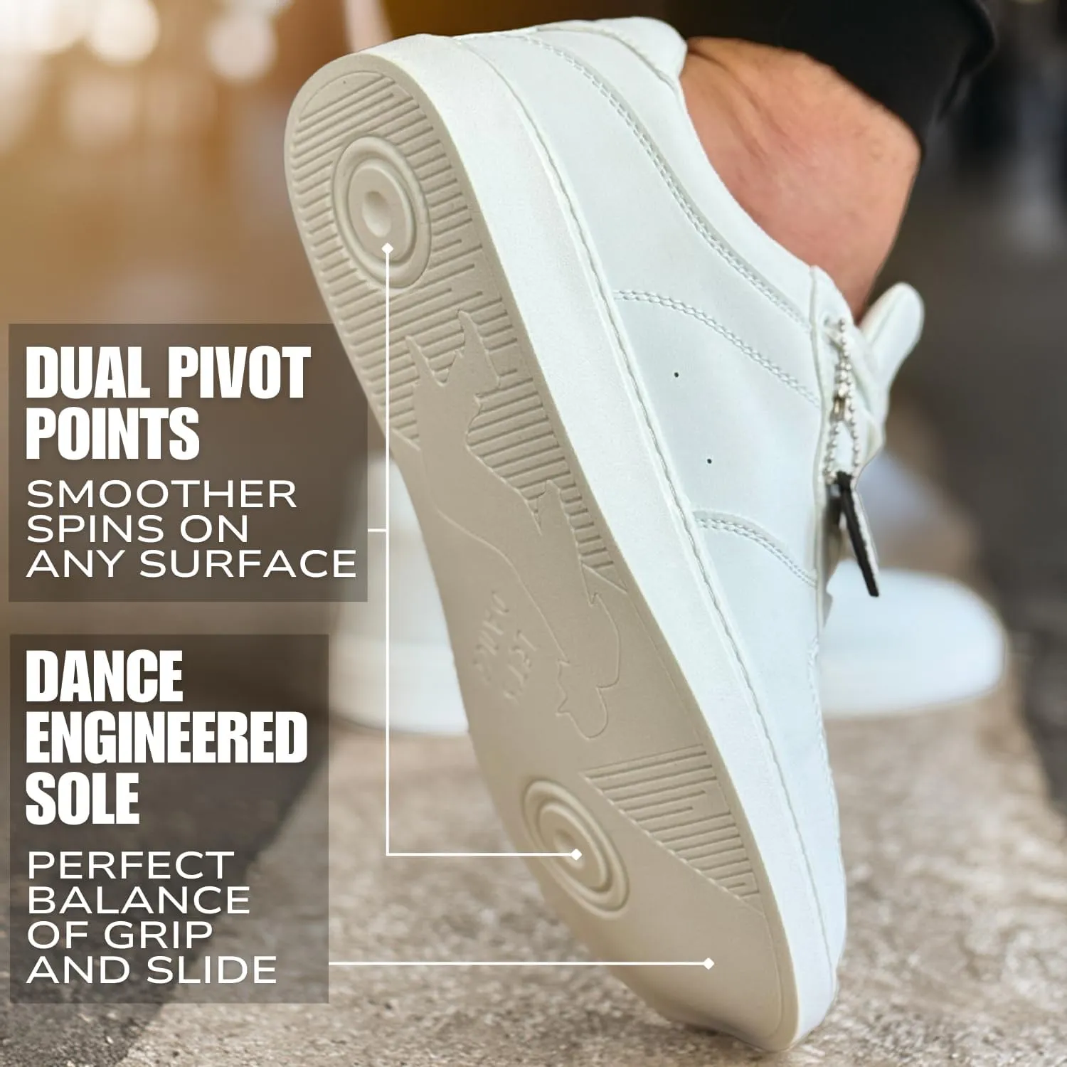 Unisex Dance Sneakers Spin Sole Comfortable Breathable Lightweight Premium Men's and Women's Dance Shoes for Dancing On All Surfaces