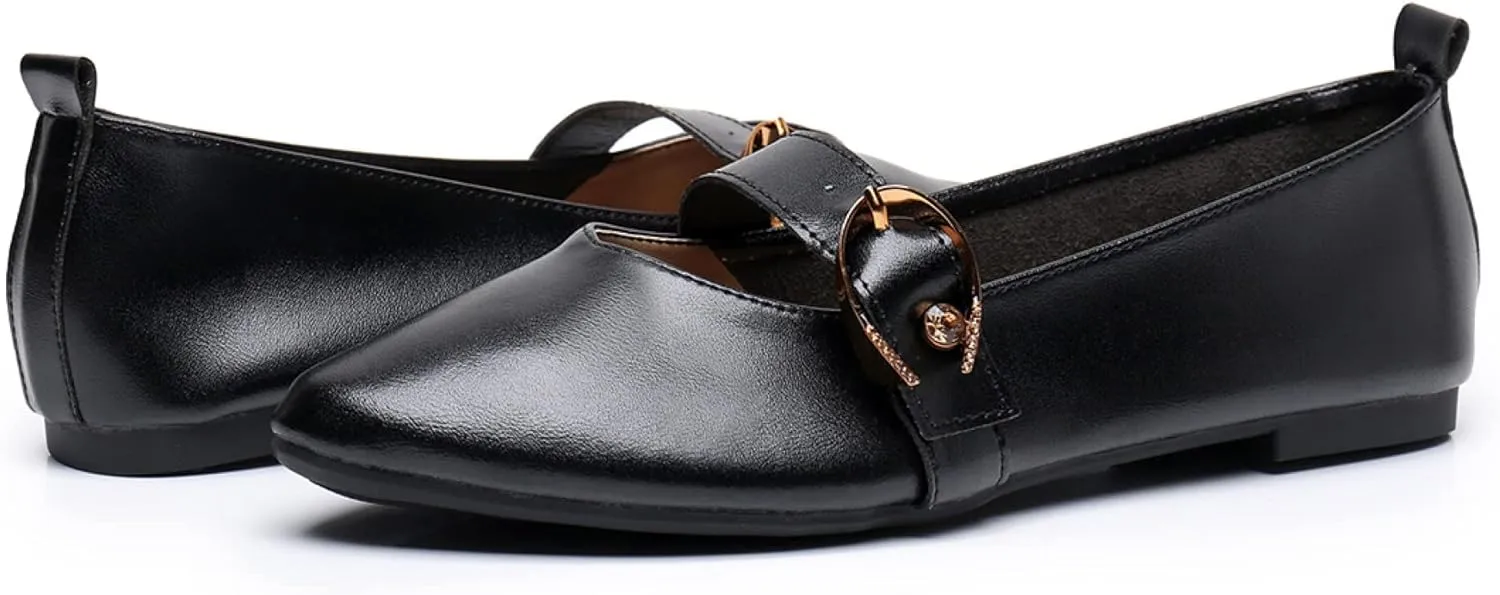 VenusCelia Women's Mary Jane Flat Shoe