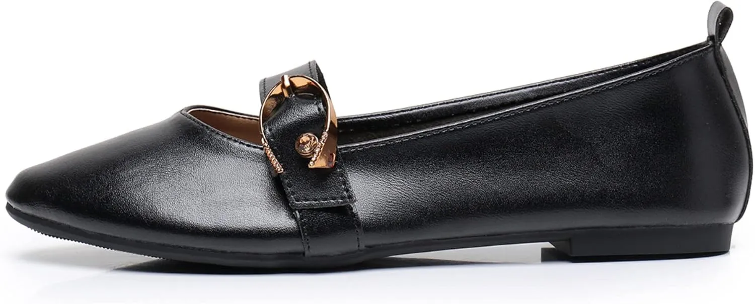 VenusCelia Women's Mary Jane Flat Shoe
