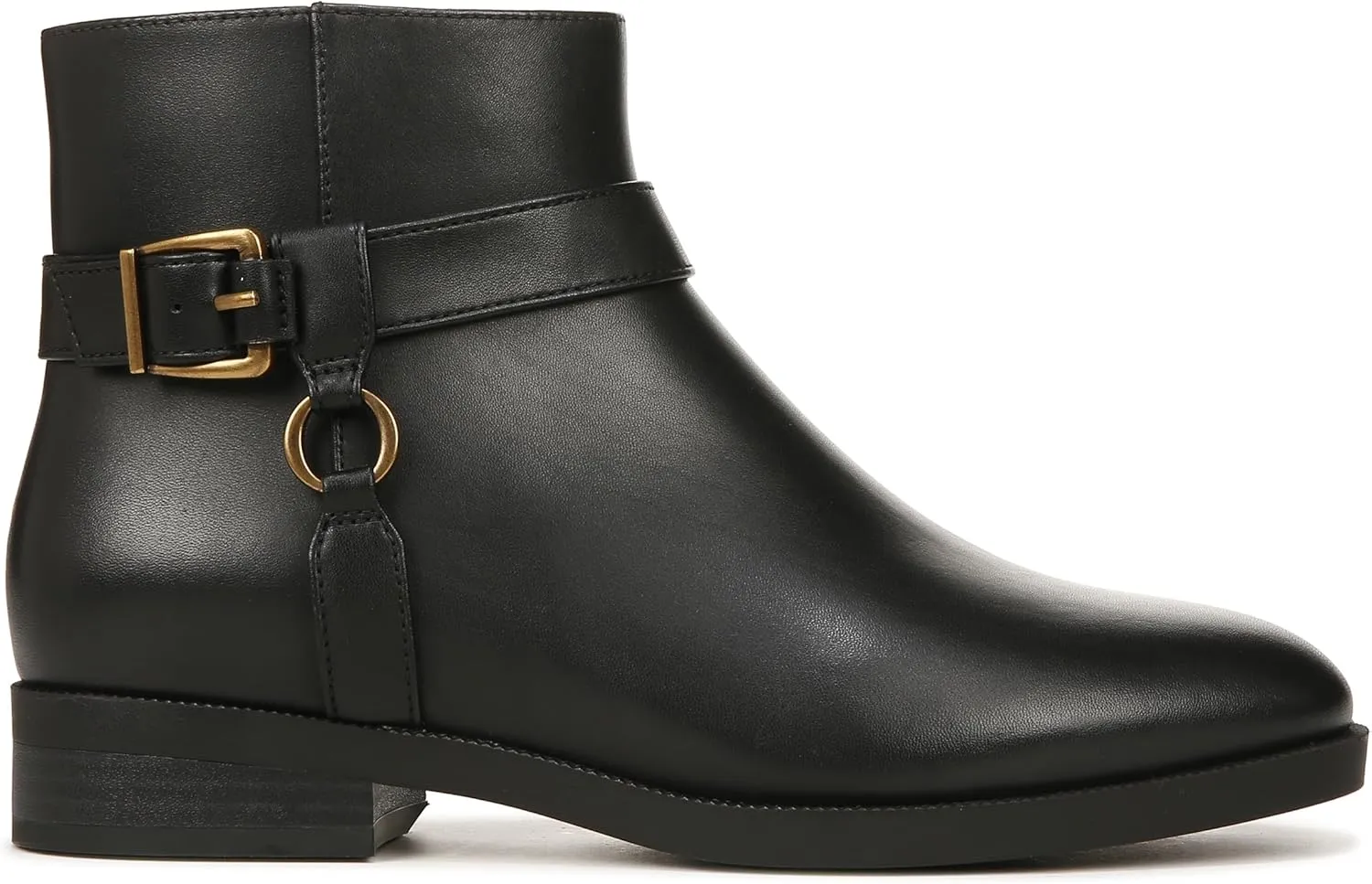 Vionic Women's Vienna Rhiannon Leather Zip-Up Ankle Boot- Comfort Booties That Helps Heel Pain, Plantar Fasciitis with Built-in Arch Support Orthotic Insole That Corrects Pronation and Alignment, Med