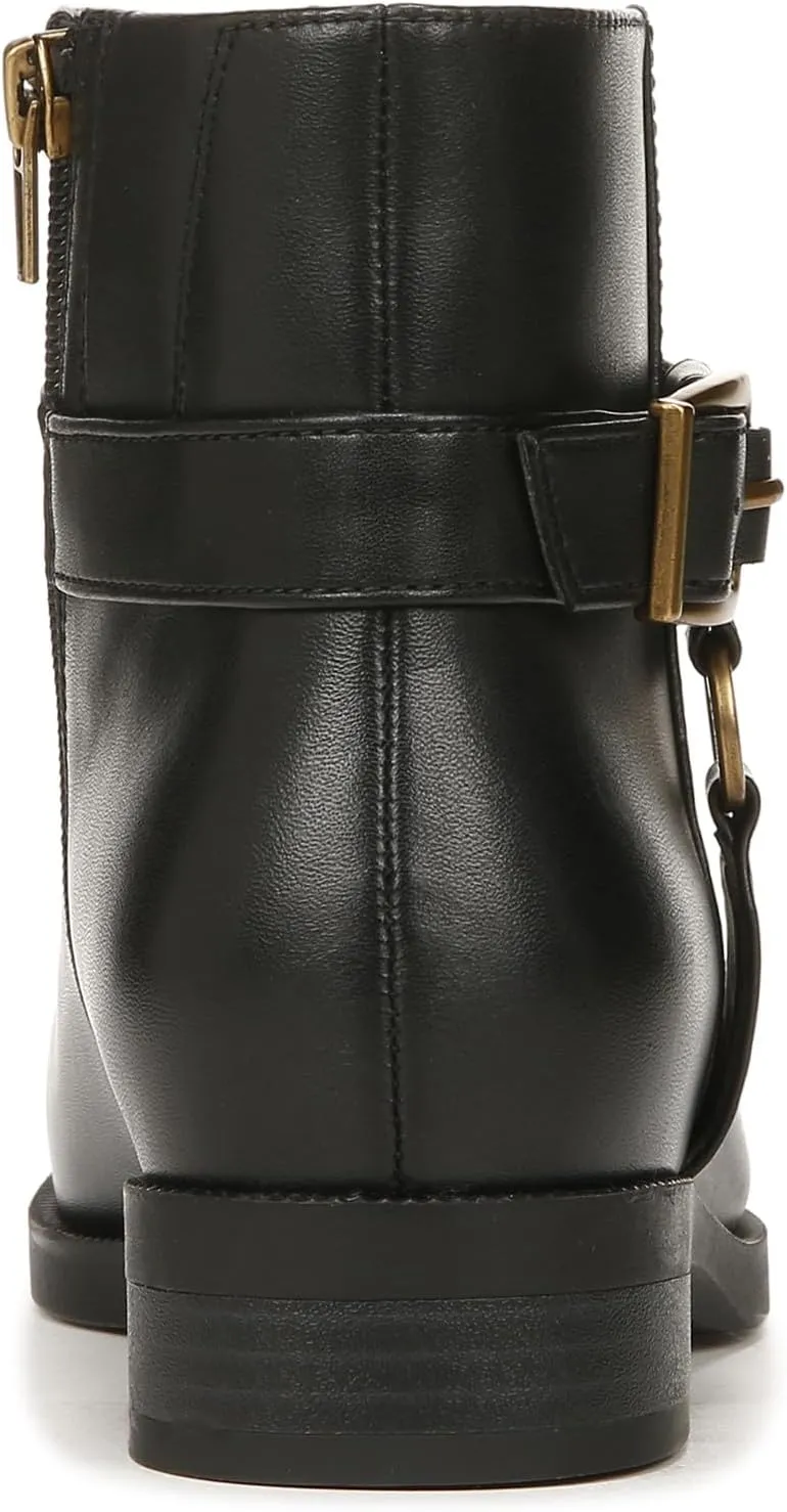 Vionic Women's Vienna Rhiannon Leather Zip-Up Ankle Boot- Comfort Booties That Helps Heel Pain, Plantar Fasciitis with Built-in Arch Support Orthotic Insole That Corrects Pronation and Alignment, Med
