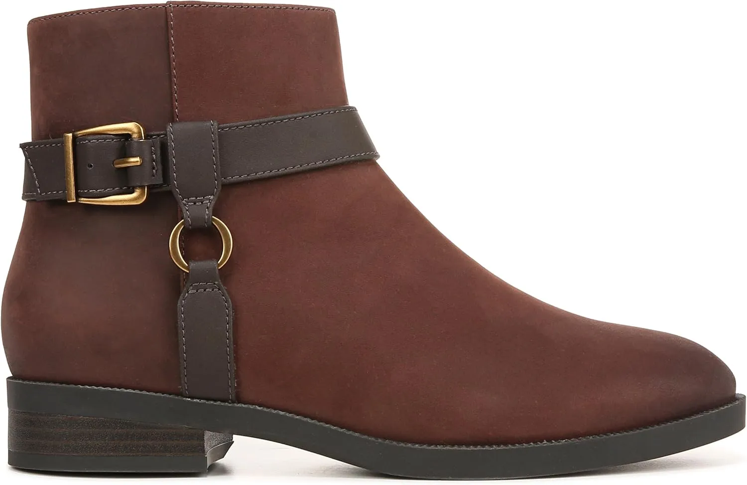 Vionic Women's Vienna Rhiannon Leather Zip-Up Ankle Boot- Comfort Booties That Helps Heel Pain, Plantar Fasciitis with Built-in Arch Support Orthotic Insole That Corrects Pronation and Alignment, Med