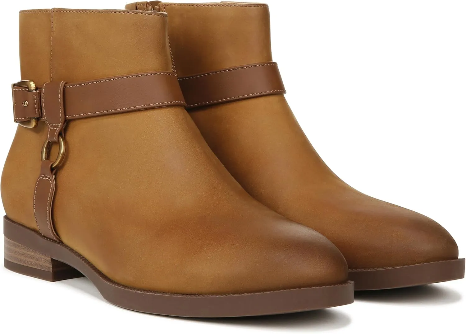 Vionic Women's Vienna Rhiannon Leather Zip-Up Ankle Boot- Comfort Booties That Helps Heel Pain, Plantar Fasciitis with Built-in Arch Support Orthotic Insole That Corrects Pronation and Alignment, Med