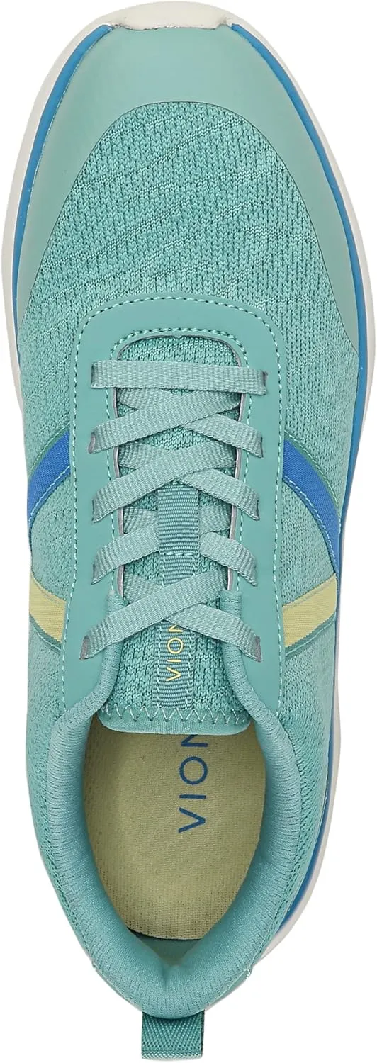 Vionic Women's Vortex Jolisa Lace Up Knit Athletic Shoes - Ladies Supportive Walking Sneakers That Include Three-Zone Comfort with Orthotic Insole Arch Support, Medium and Wide Fit Sizes 5-12