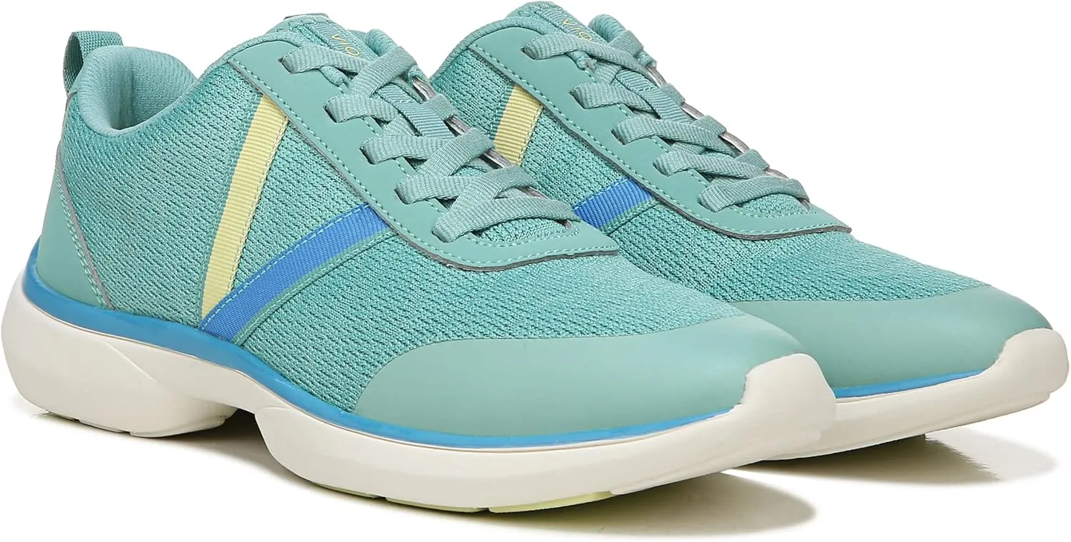 Vionic Women's Vortex Jolisa Lace Up Knit Athletic Shoes - Ladies Supportive Walking Sneakers That Include Three-Zone Comfort with Orthotic Insole Arch Support, Medium and Wide Fit Sizes 5-12