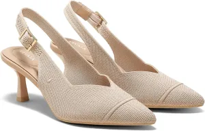 VIVAIA Addison Pointed-Toe Slingback Sandals Kitten Heels Shoes For Women Elegant Comfortable Dressy Party With Arch support