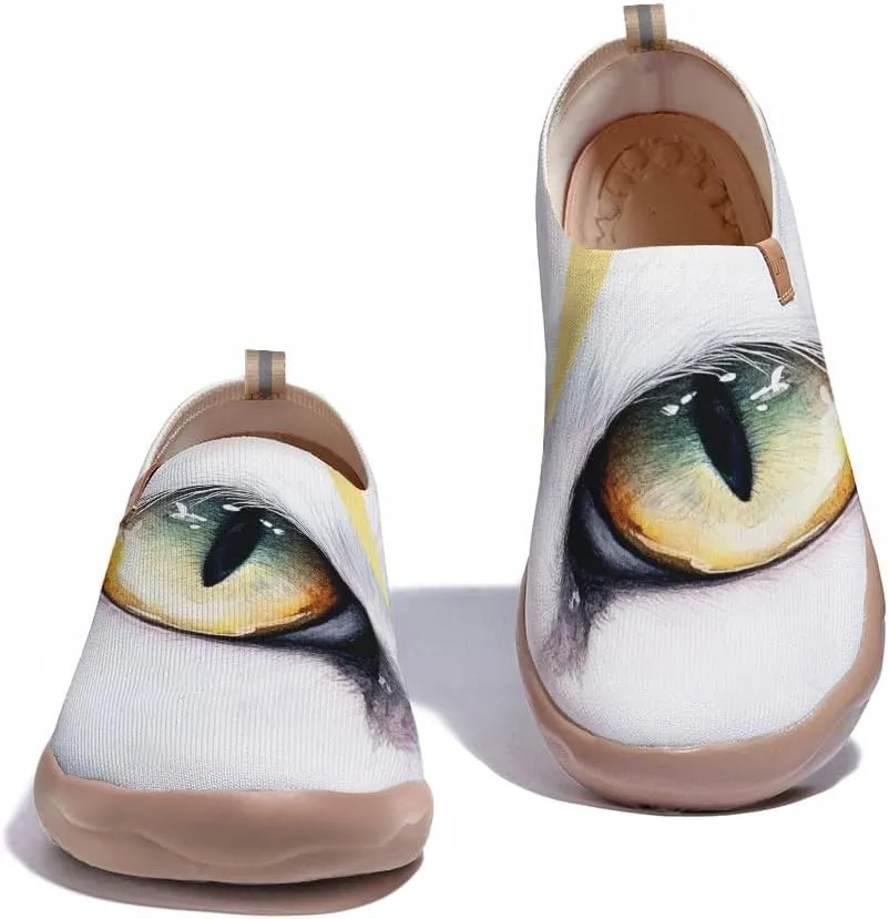 Walking Sneakers for Women Art Painted Travel Slip On Shoes Lightweight Comfort Knitted Casual Loafers