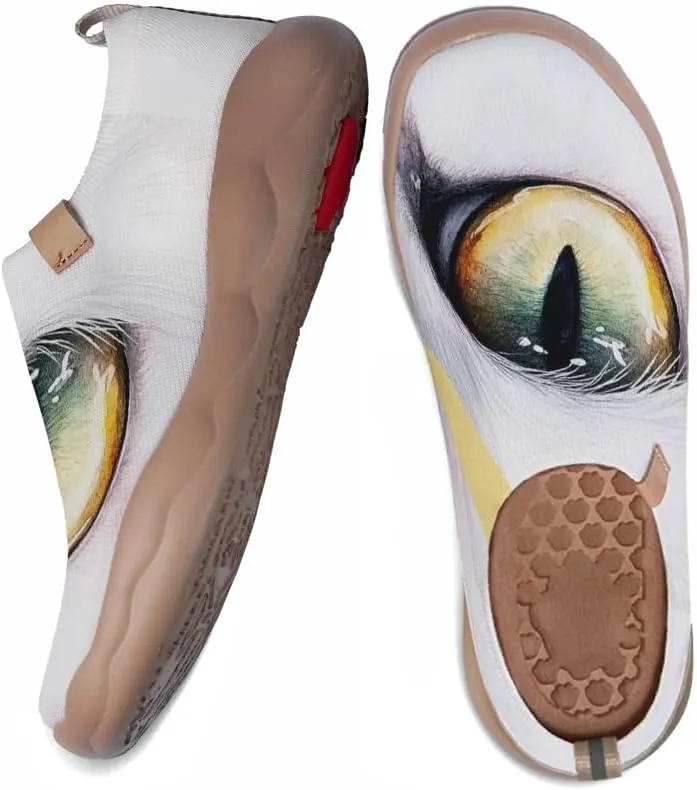 Walking Sneakers for Women Art Painted Travel Slip On Shoes Lightweight Comfort Knitted Casual Loafers