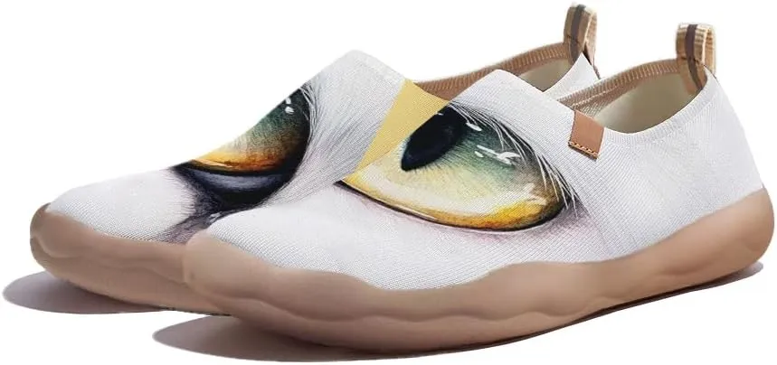 Walking Sneakers for Women Art Painted Travel Slip On Shoes Lightweight Comfort Knitted Casual Loafers