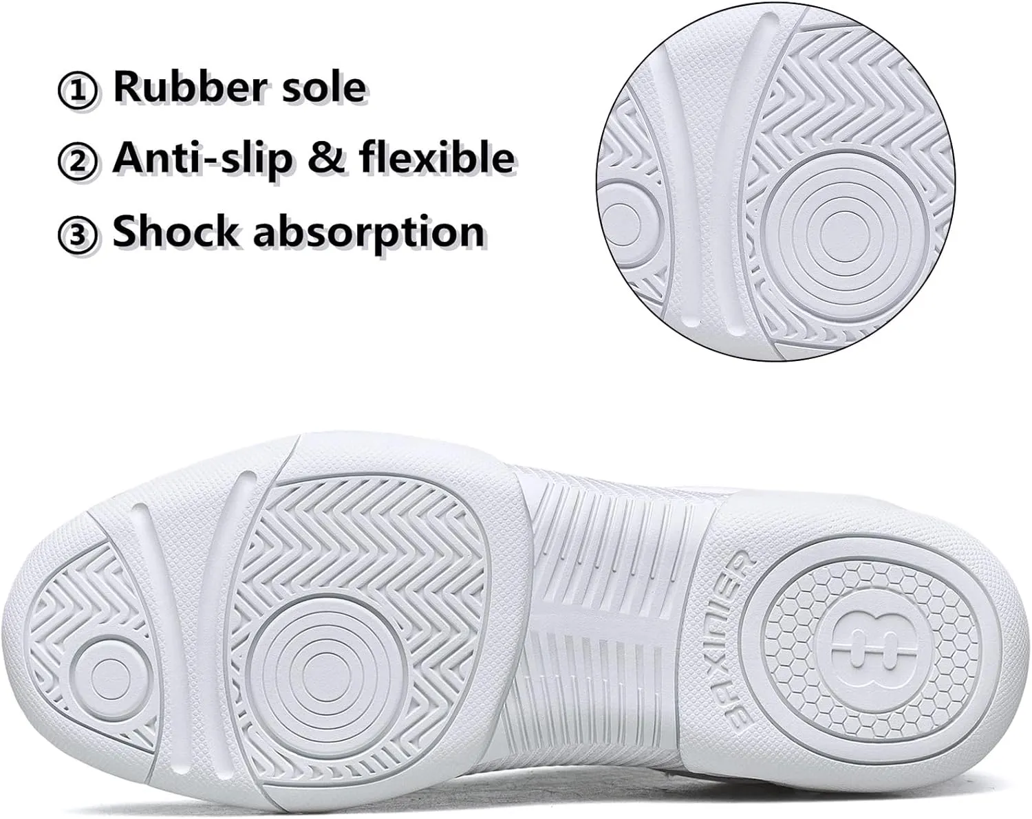 White Cheer Shoes for Girls Youth Cheerleading Shoes Gymnastics Hip Hop Dance Sneakers Tumbling Tennis