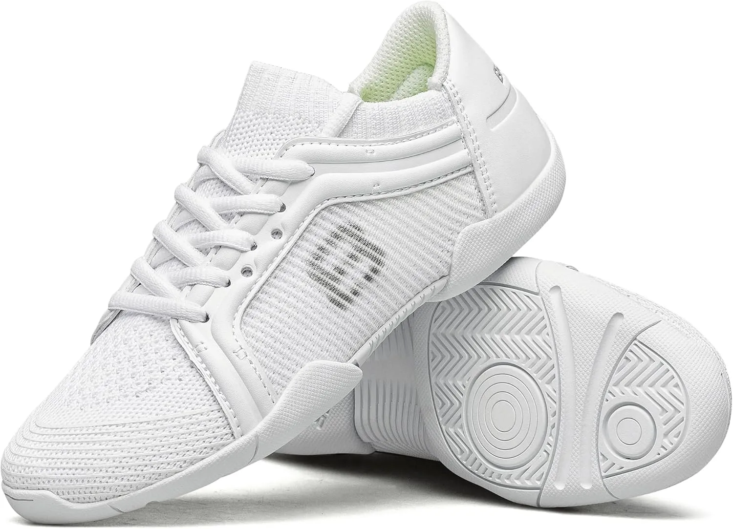 White Cheer Shoes for Girls Youth Cheerleading Shoes Gymnastics Hip Hop Dance Sneakers Tumbling Tennis