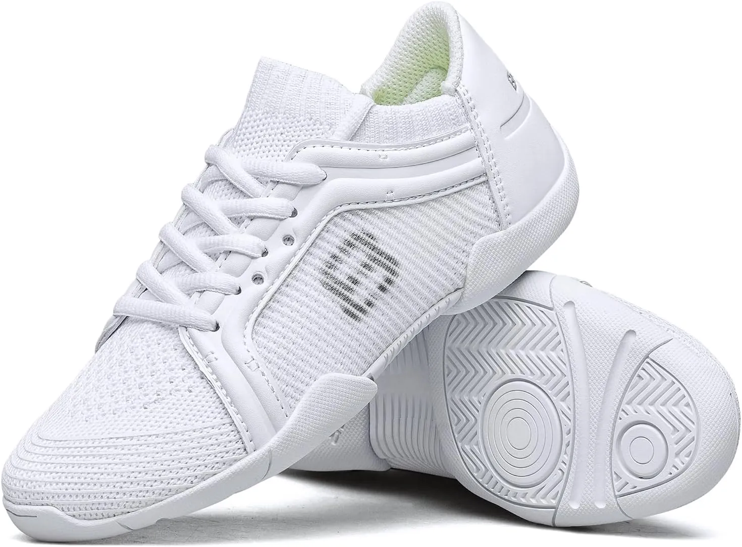 White Cheer Shoes for Girls Youth Cheerleading Shoes Gymnastics Hip Hop Dance Sneakers Tumbling Tennis