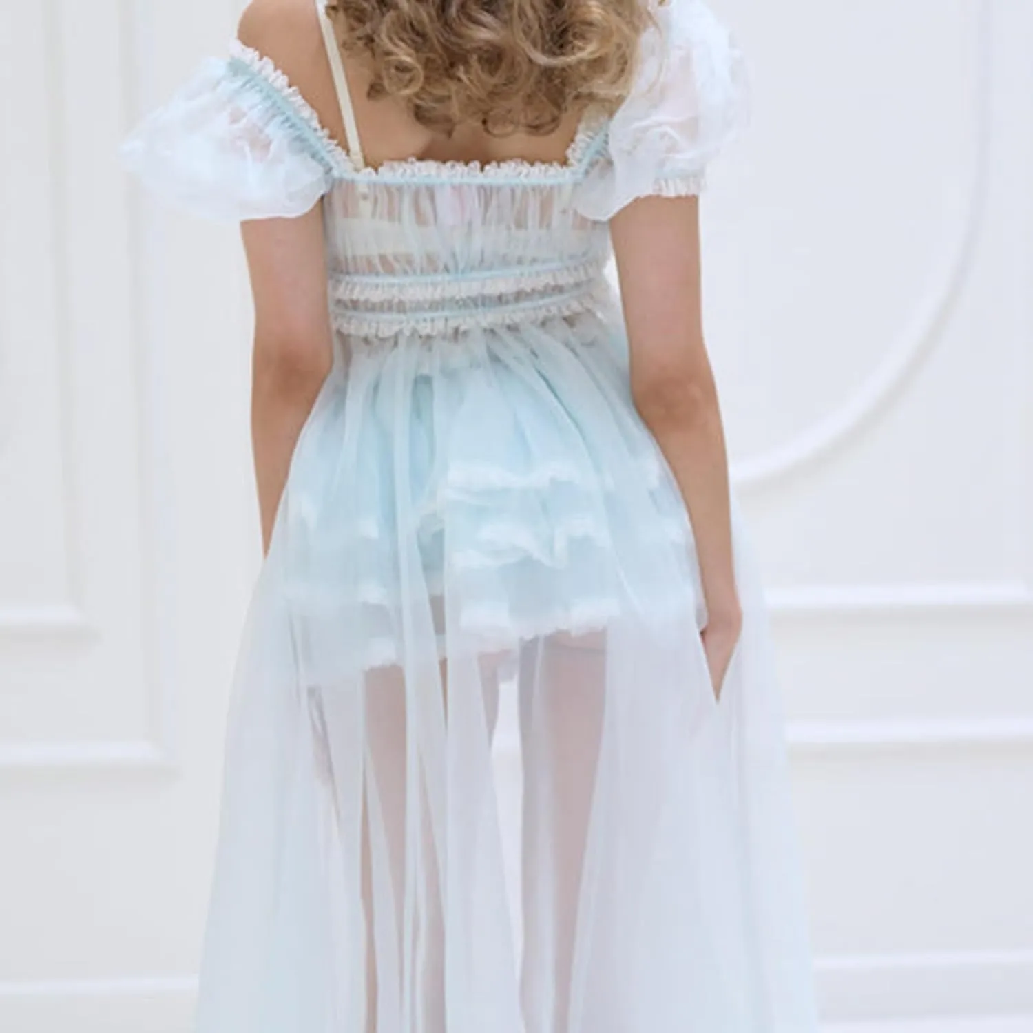 Woman Sexy Layered Ruffled Mini Skirt High Waist Mesh Tulle Tutu Skirt Sweet A Line Skirt y2k Lace Trim Skirts