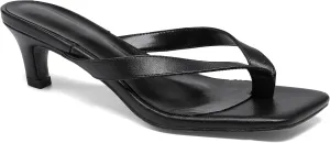 Women Kitten Heel Thong Sandals Square Open Toe Flip Flop Sandals Low Heel Fashion Party Dress Heeled Sandals