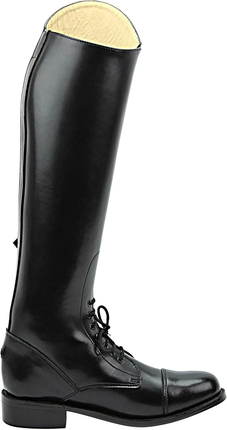 Women Ladies Crown Field Horse Riding Boots Stylish Fashion Equestrian Black