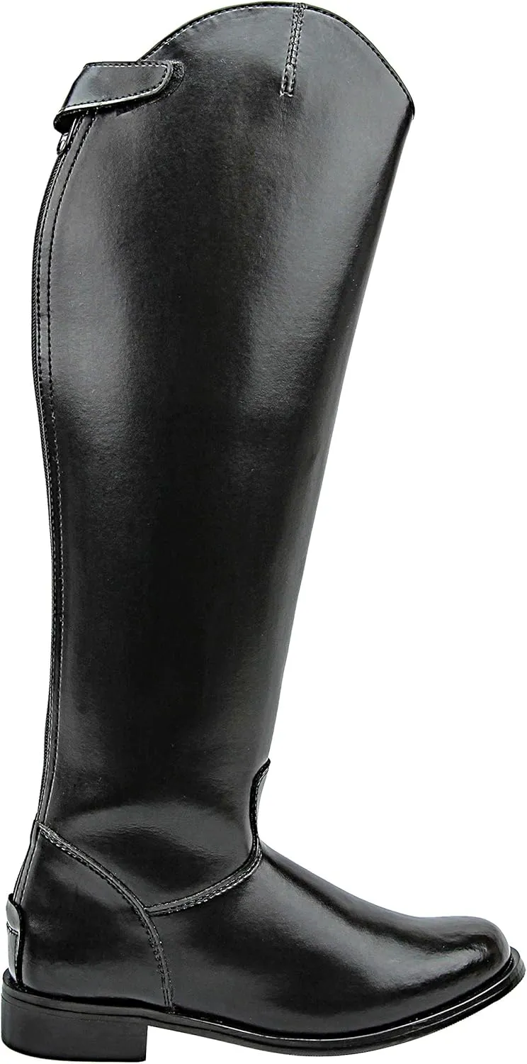Women Ladies Decent Dress Dressage Boots with Back Zipper Riding English Equestrian Black