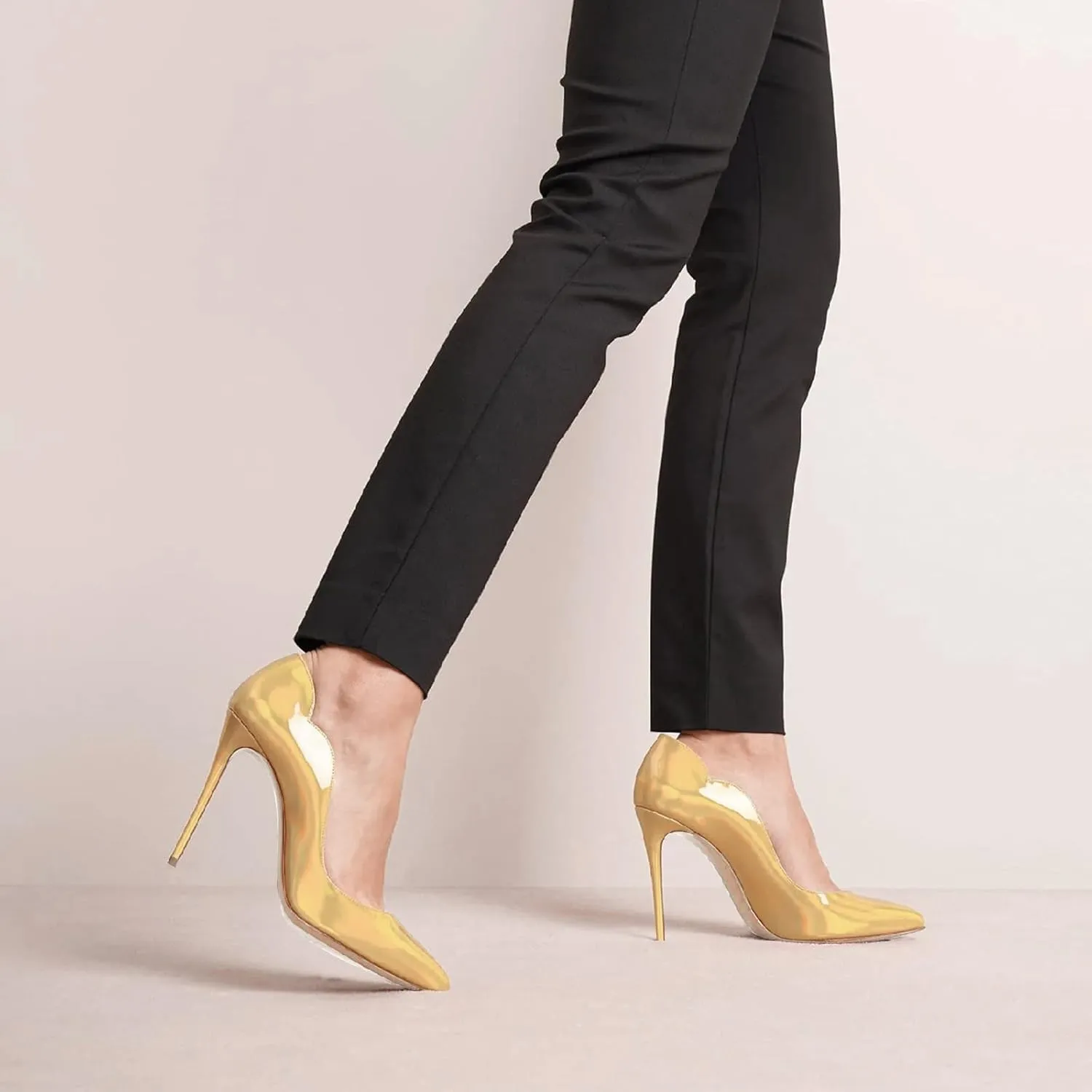 Women Pumps Sexy Pointed High Heel Patent Leather Classic Stilettos Slip On Office Office Lady Casual Dress Party Shoes