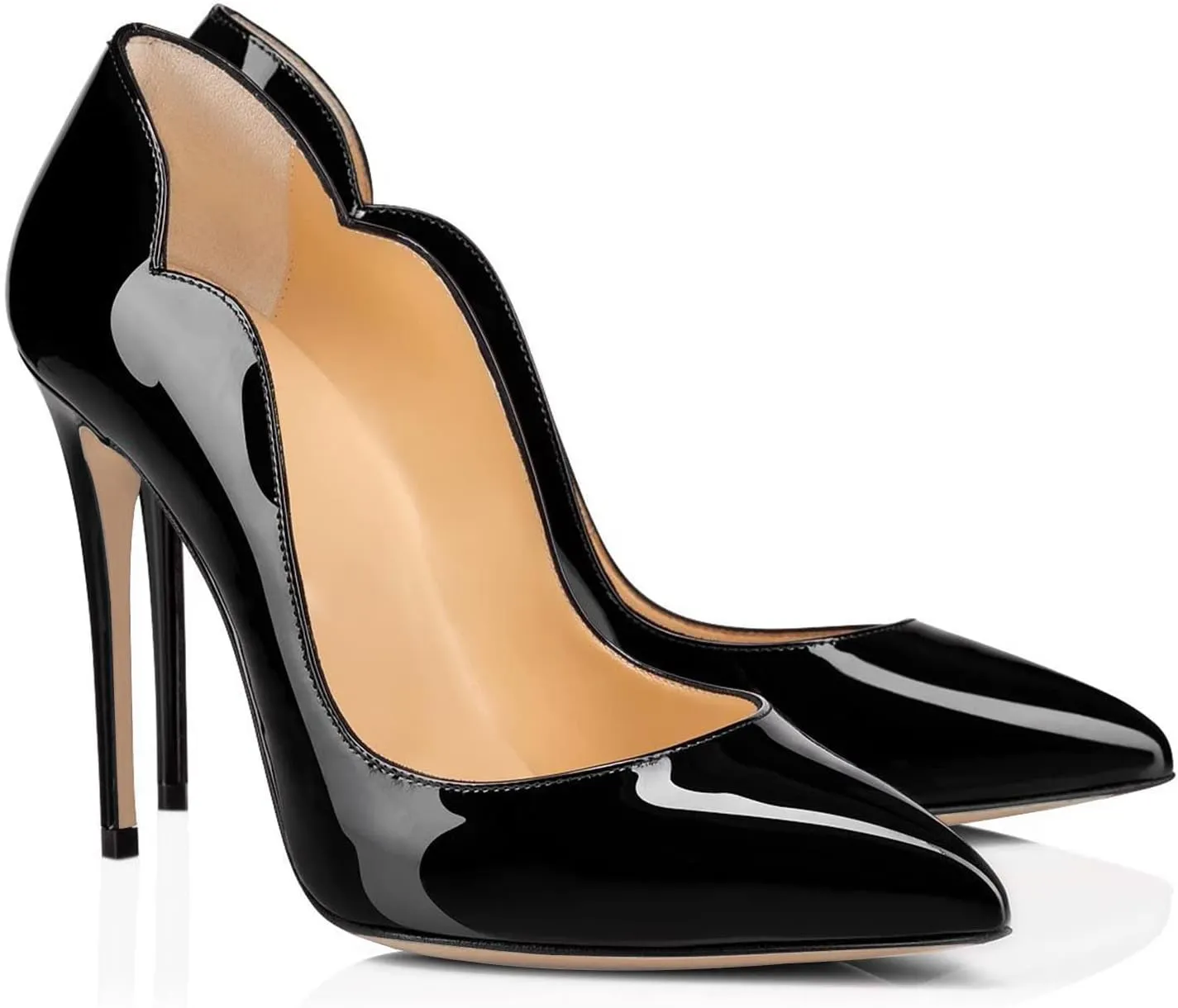 Women Pumps Sexy Pointed High Heel Patent Leather Classic Stilettos Slip On Office Office Lady Casual Dress Party Shoes