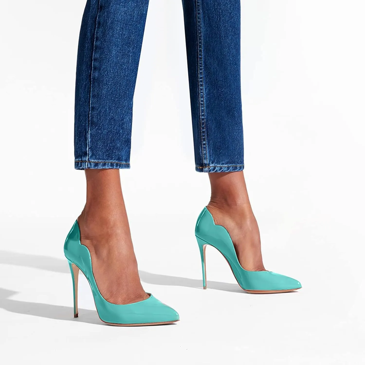 Women Pumps Sexy Pointed High Heel Patent Leather Classic Stilettos Slip On Office Office Lady Casual Dress Party Shoes