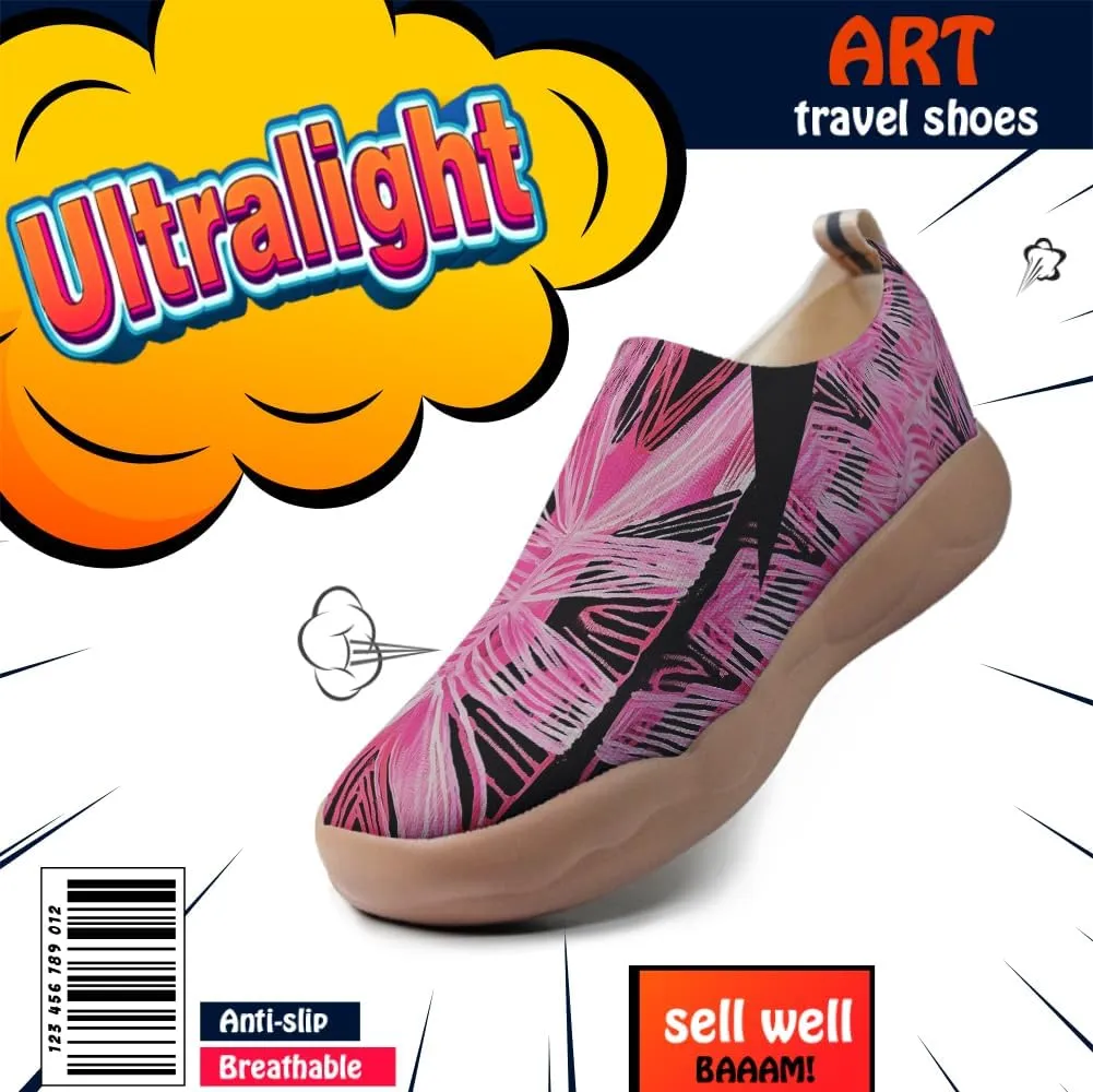 Women Vibrant Painted Slip On Loafers Ultra Lightweight Comfort Walking Sneakers Foldable Knitted Travel Shoes