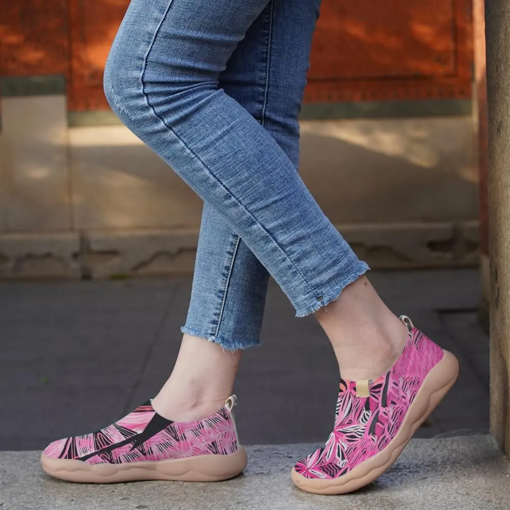 Women Vibrant Painted Slip On Loafers Ultra Lightweight Comfort Walking Sneakers Foldable Knitted Travel Shoes