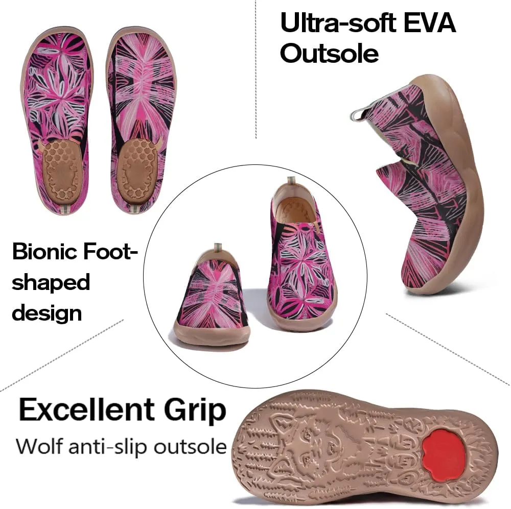 Women Vibrant Painted Slip On Loafers Ultra Lightweight Comfort Walking Sneakers Foldable Knitted Travel Shoes
