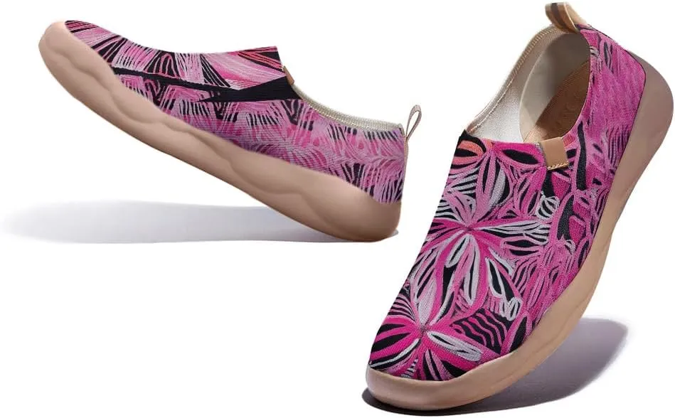Women Vibrant Painted Slip On Loafers Ultra Lightweight Comfort Walking Sneakers Foldable Knitted Travel Shoes