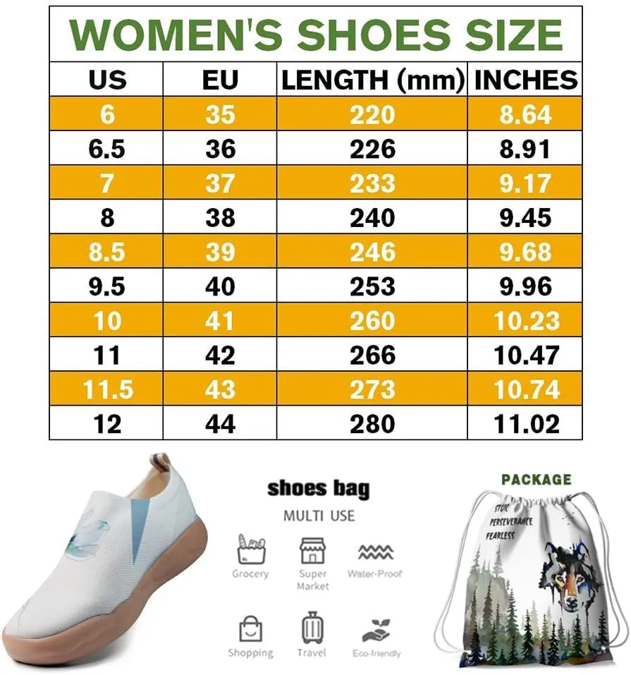 Women's Art Travel Shoes Slip-on Loafers Comfortable, Light and Fashionable Sneakers