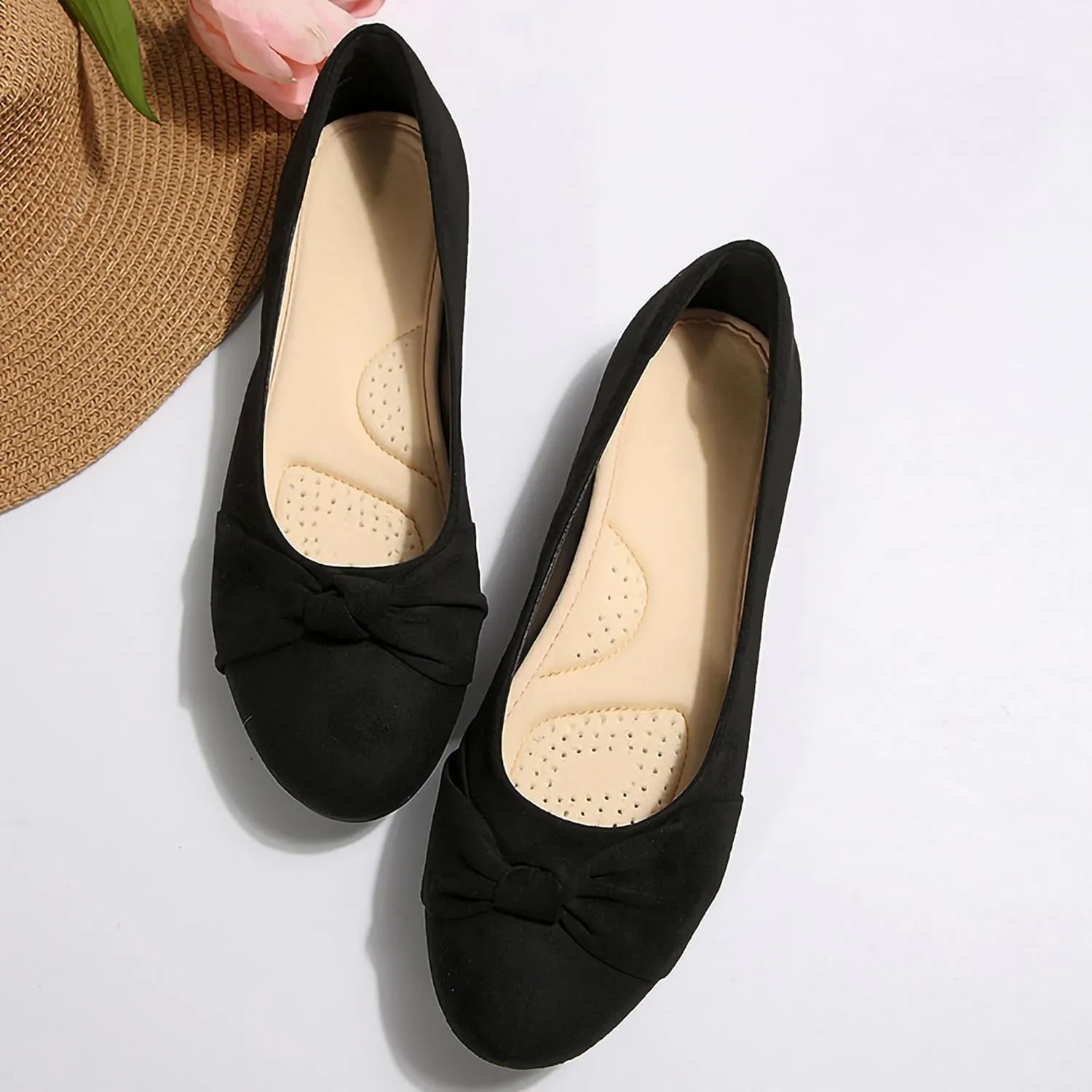 Women's Ballet Flats Shoes, Dress Shoes for Women Round Toe Comfort Light Weight Slip-On Shoes
