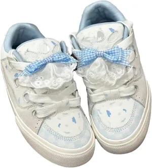 Women's Big Eye Chunky Platform Sneakers Walking Dad Shoes Cute Round Toe Retro Comfort All-Season Casual Outfit