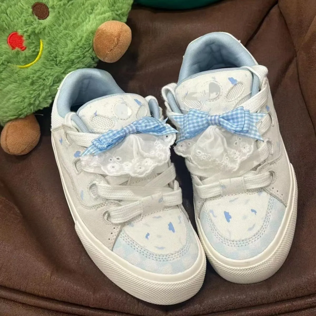 Women's Big Eye Chunky Platform Sneakers Walking Dad Shoes Cute Round Toe Retro Comfort All-Season Casual Outfit