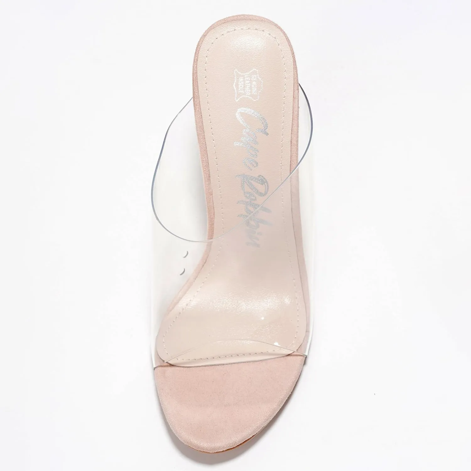 Women's Clear Wedge Heels - 4 Inch Open Toe Chunky Heels with Transparent Upper & Genuine Leather Sole | Slip-On Comfortable Dress Shoes | Fashion Platform Sandals (Lemonade.A)