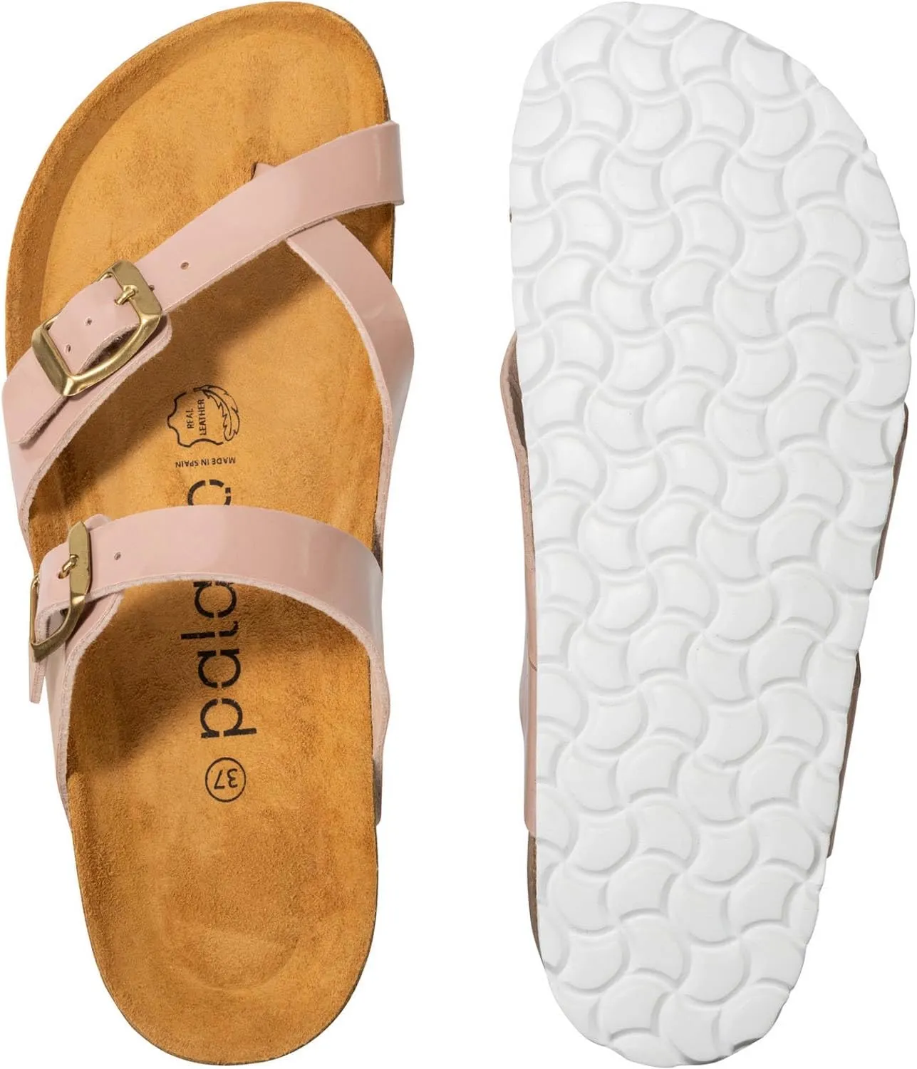 Women's Cres Matt Mules - Elegant Sandals Made in Spain - Comfortable Slippers with Cork Footbed - Fashionable Summer Shoes