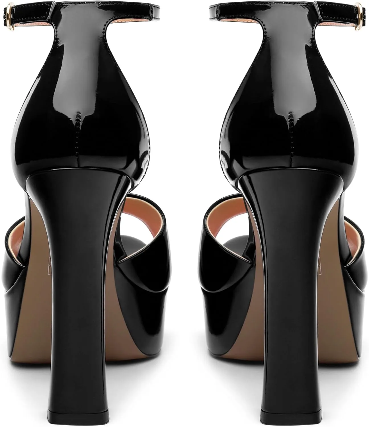 Women's Fashion High Heel Square Toe Platform Sandals, Open Toe Ankle Strap Sandals for women, Elegant and Comfortable Date Party Banquet Dress Shoes