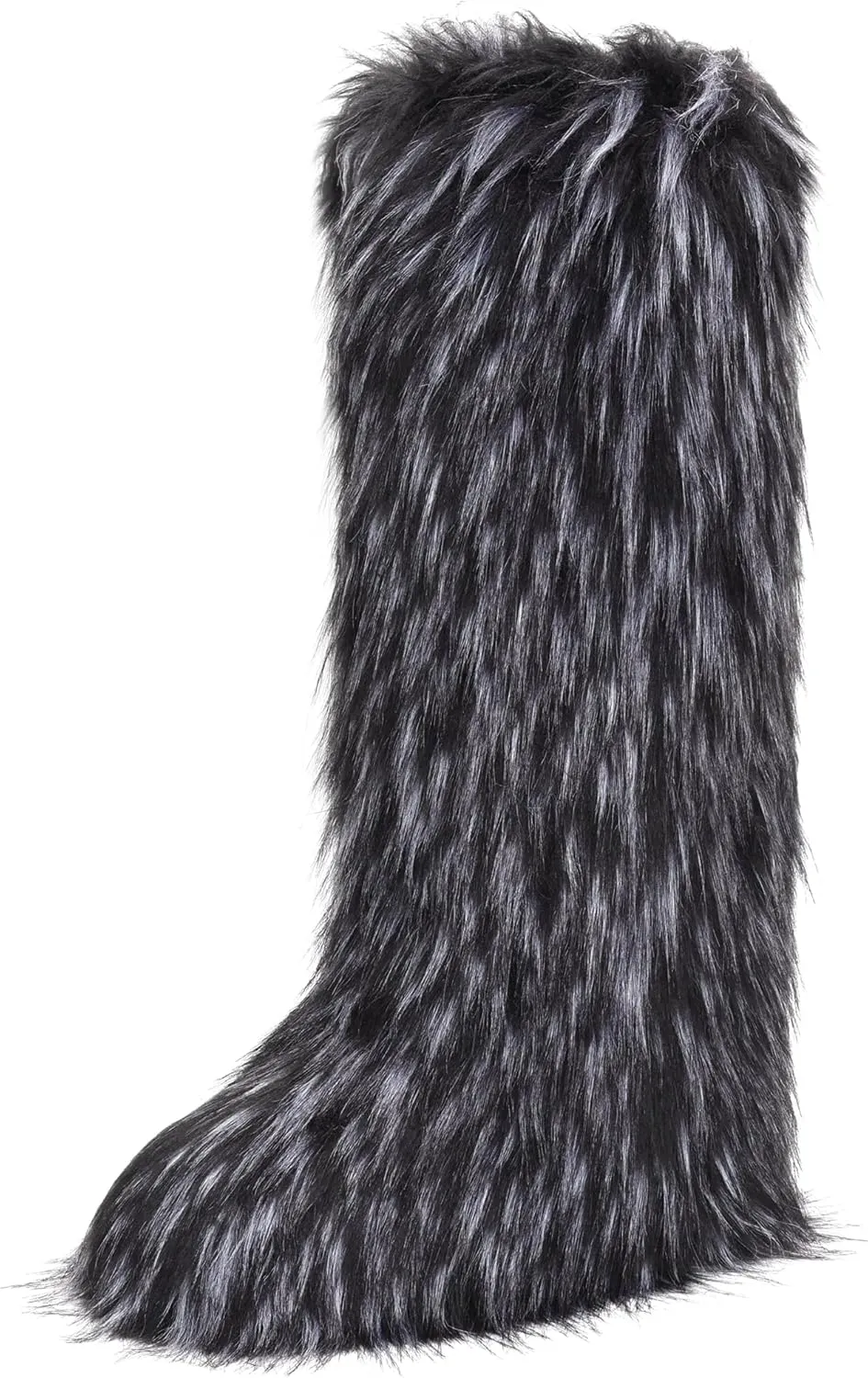 Women's Faux Fur Boots Knee-High Furry Snow Boots Fluffy Warm Winter Boots