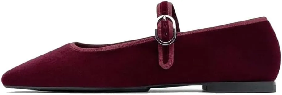 Women's Leopard Print Mary Jane Flats Square Toe Bow Tie Ballet Flats for Women Buckle Strap Comfortable Ballerina Shoes