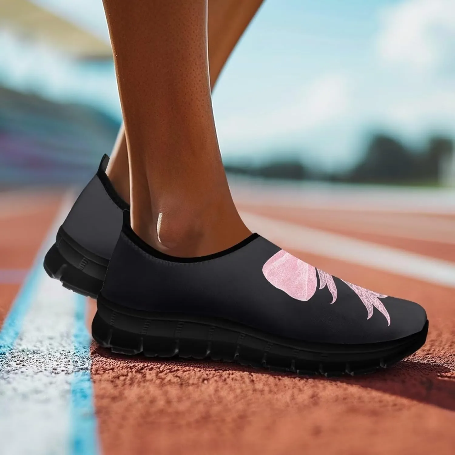 Women's Lightweight Running Shoes Breathable Casual Shoes Slip On Sneakers Soft Comfortable Loafers Low Top Non Slip for Sports Walking Training Travel US 5.5-11.5