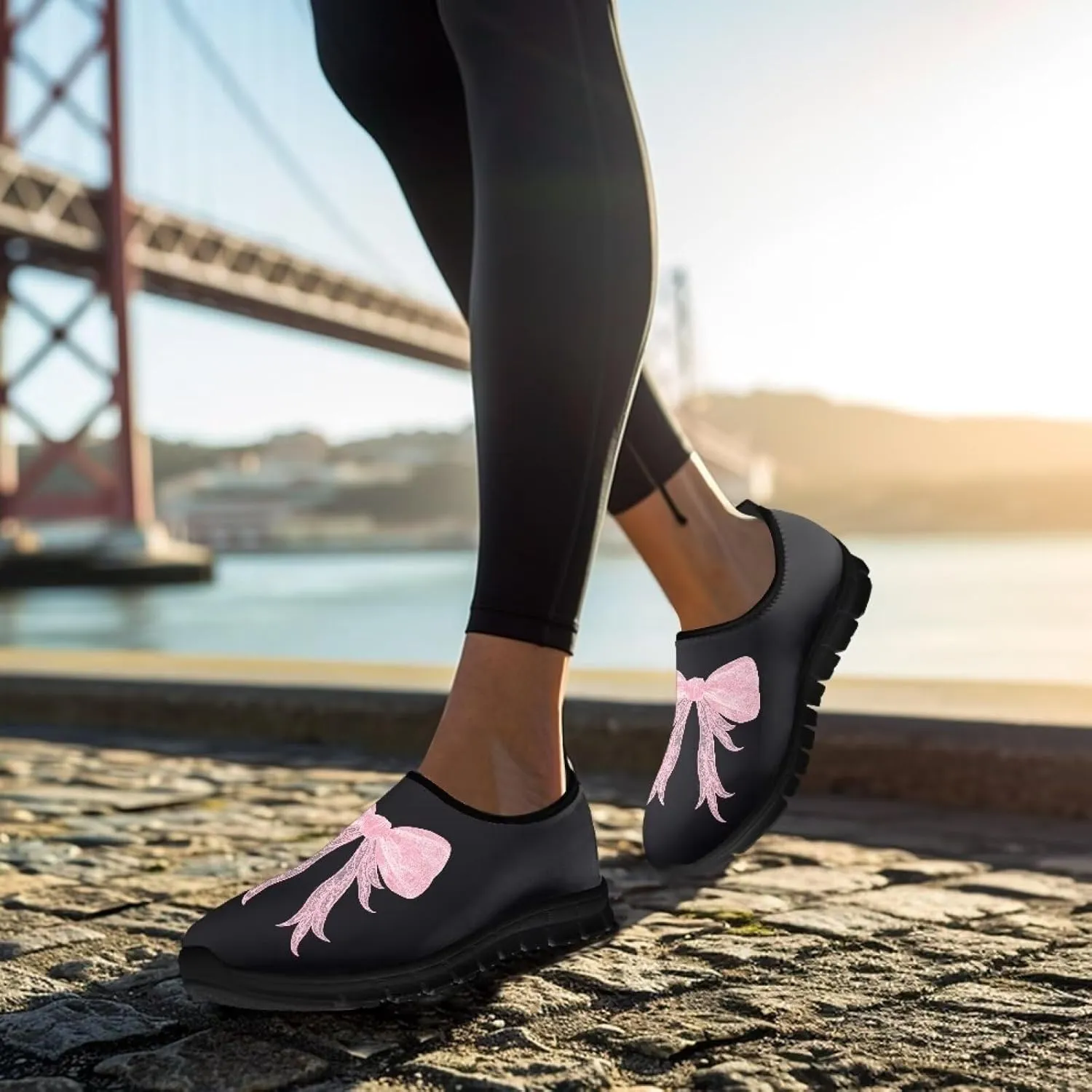 Women's Lightweight Running Shoes Breathable Casual Shoes Slip On Sneakers Soft Comfortable Loafers Low Top Non Slip for Sports Walking Training Travel US 5.5-11.5