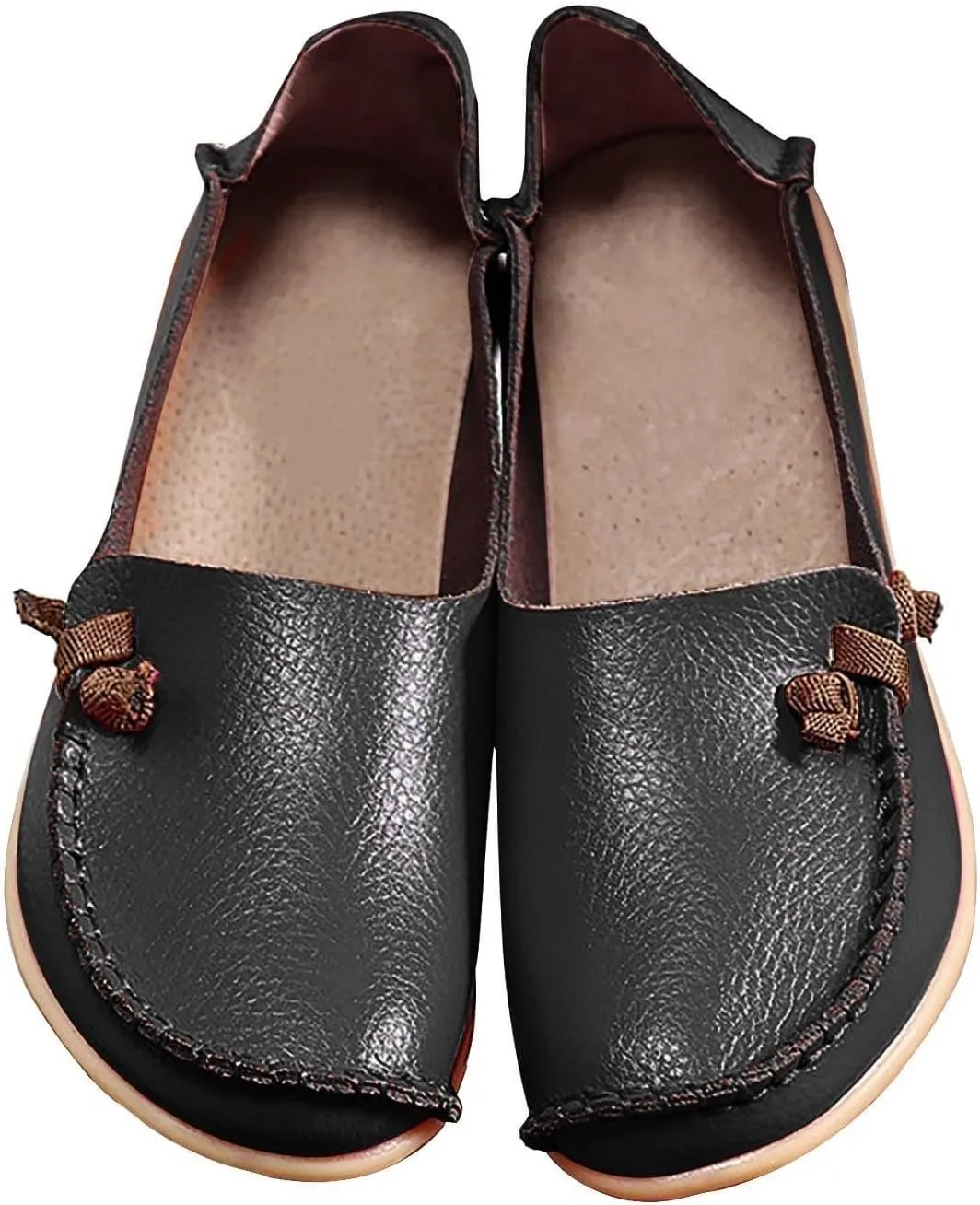 Womens Loafers Flats Shoes Dressy Comfortable Loafers Casual Round Toe Moccasins Wild Driving Flats Soft Walking Shoes Women Slip On